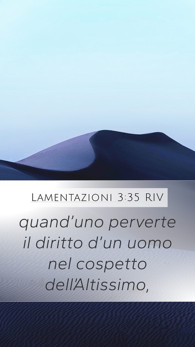 Lamentazioni 3:35 RIV Bible Verse Image