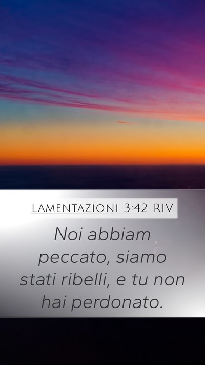 Lamentazioni 3:42 RIV Bible Verse Image
