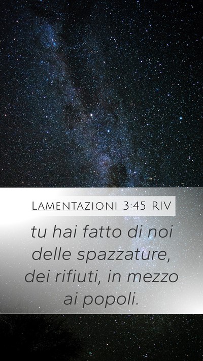 Lamentazioni 3:45 RIV Bible Verse Image
