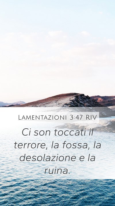 Lamentazioni 3:47 RIV Bible Verse Image
