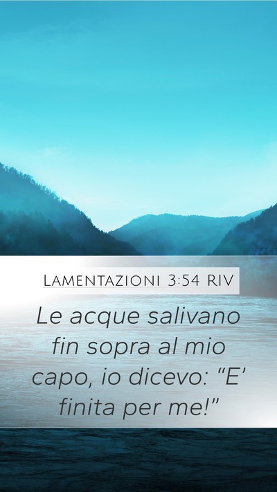 Lamentazioni 3:54 RIV Bible Verse Image
