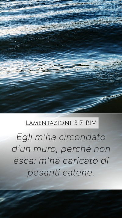 Lamentazioni 3:7 RIV Mobile Phone Wallpaper - Egli m’ha circondato d’un muro, perché non - Mobile Bible Verse Wallpaper