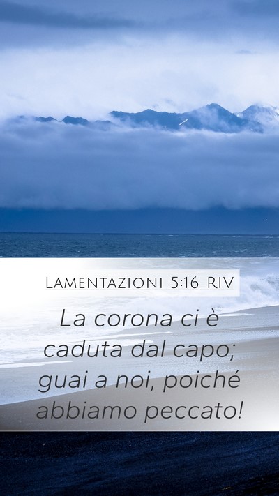 Lamentazioni 5:16 RIV Bible Verse Image