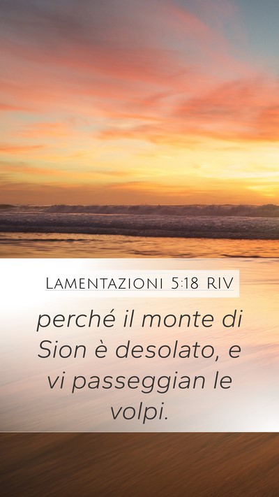 Lamentazioni 5:18 RIV Bible Verse Image