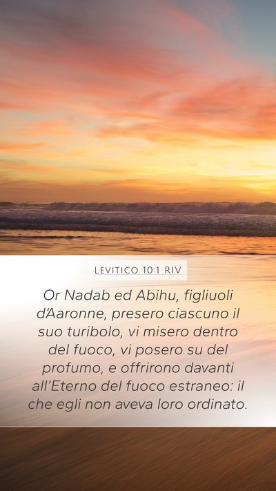 Levitico 10:1 RIV Bible Verse Image
