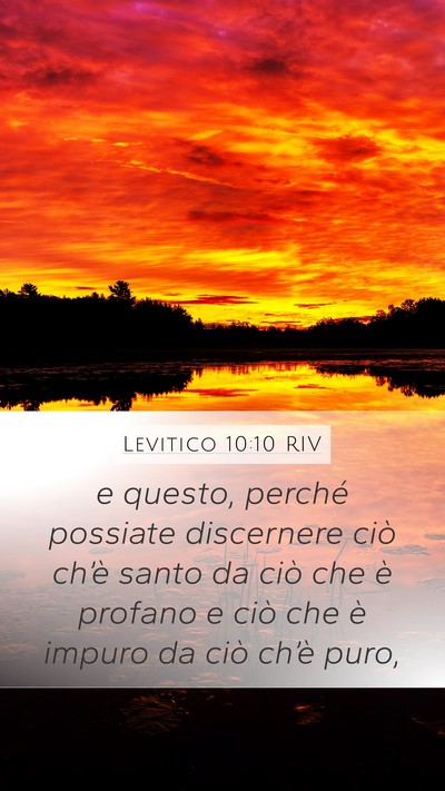 Levitico 10:10 RIV Bible Verse Image