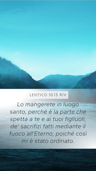 Levitico 10:13 RIV Bible Verse Image