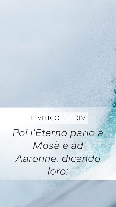 Levitico 11:1 RIV Bible Verse Image