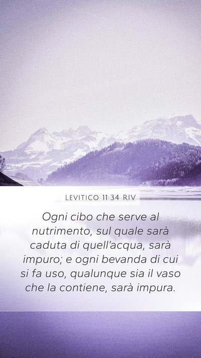 Levitico 11:34 RIV Mobile Phone Wallpaper - Ogni cibo che serve al nutrimento, sul quale - Mobile Bible Verse Wallpaper