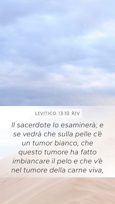 Levitico 13:10 RIV Mobile Phone Wallpaper - Il sacerdote lo esaminerà; e se vedrà che sulla - Mobile Bible Verse Wallpaper