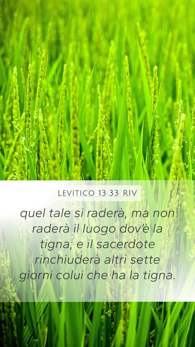 Levitico 13:33 RIV Mobile Phone Wallpaper - quel tale si raderà, ma non raderà il luogo - Mobile Bible Verse Wallpaper