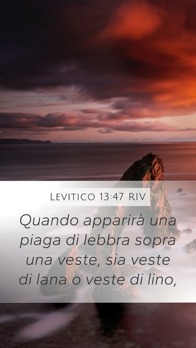 Levitico 13:47 RIV Mobile Phone Wallpaper - Quando apparirà una piaga di lebbra sopra una - Mobile Bible Verse Wallpaper