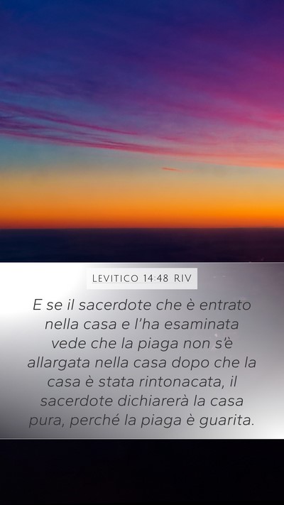 Levitico 14:48 RIV Mobile Phone Wallpaper - E se il sacerdote che è entrato nella casa e - Mobile Bible Verse Wallpaper