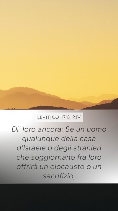 Levitico 17:8 RIV Bible Verse Image
