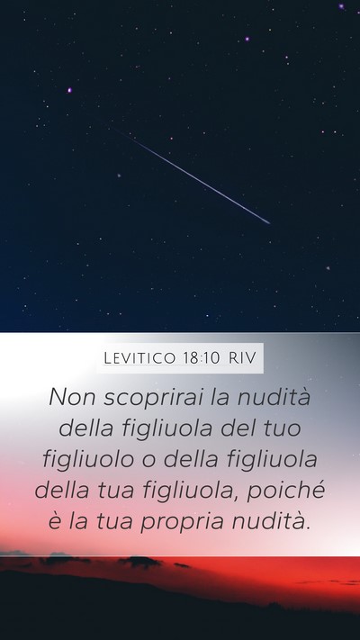 Levitico 18:10 RIV Mobile Phone Wallpaper - Non scoprirai la nudità della figliuola del tuo - Mobile Bible Verse Wallpaper