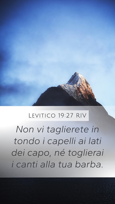Levitico 19:27 RIV Bible Verse Image