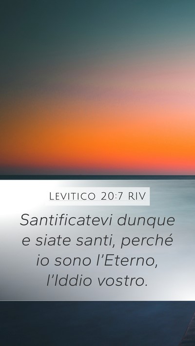 Levitico 20:7 RIV Bible Verse Image