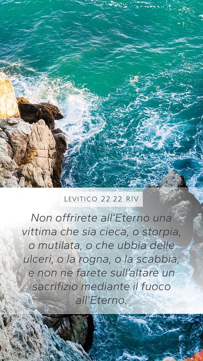Levitico 22:22 RIV Mobile Phone Wallpaper - Non offrirete all’Eterno una vittima che sia - Mobile Bible Verse Wallpaper