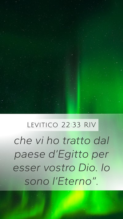 Levitico 22:33 RIV Bible Verse Image
