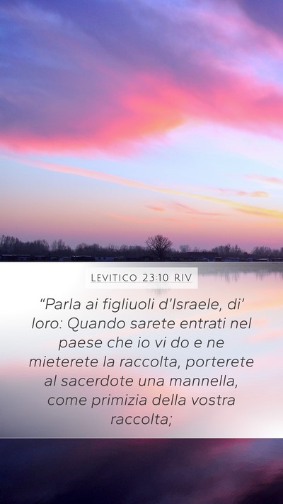 Levitico 23:10 RIV Bible Verse Image