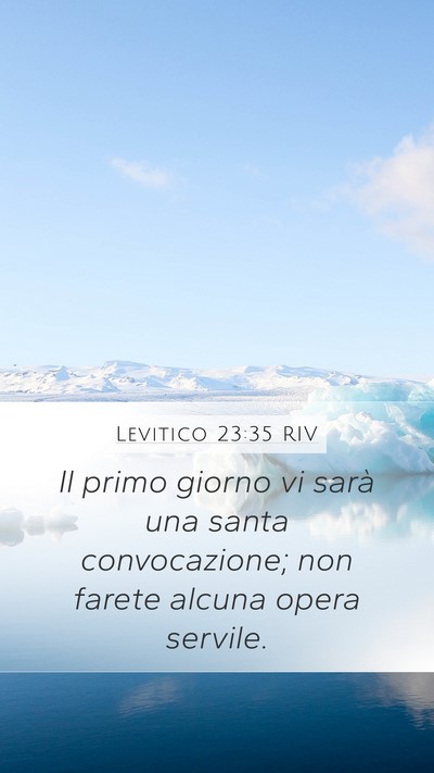 Levitico 23:35 RIV Bible Verse Image