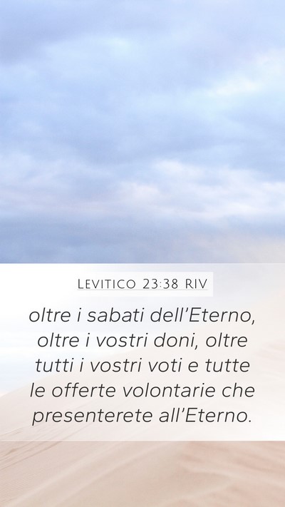 Levitico 23:38 RIV Bible Verse Image