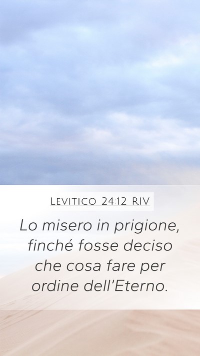 Levitico 24:12 RIV Bible Verse Image
