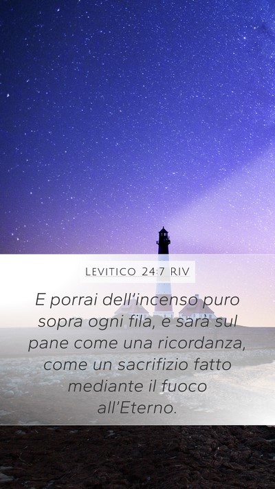 Levitico 24:7 RIV Bible Verse Image