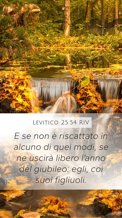 Levitico 25:54 RIV Mobile Phone Wallpaper - E se non è riscattato in alcuno di quei modi, se - Mobile Bible Verse Wallpaper