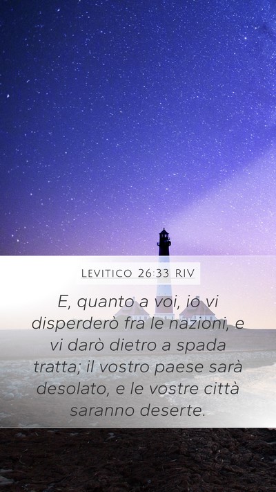 Levitico 26:33 RIV Bible Verse Image