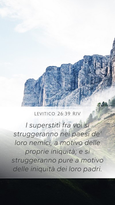 Levitico 26:39 RIV Bible Verse Image