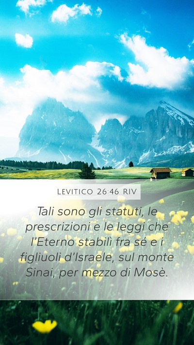 Levitico 26:46 RIV Mobile Phone Wallpaper - Tali sono gli statuti, le prescrizioni e le leggi - Mobile Bible Verse Wallpaper