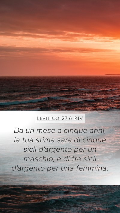 Levitico 27:6 RIV Bible Verse Image