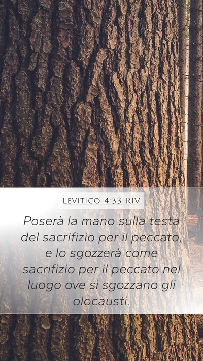 Levitico 4:33 RIV Mobile Phone Wallpaper - Poserà la mano sulla testa del sacrifizio per il - Mobile Bible Verse Wallpaper