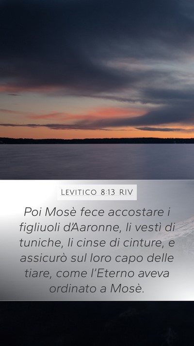 Levitico 8:13 RIV Bible Verse Image