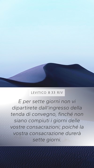 Levitico 8:33 RIV Bible Verse Image