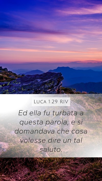 Luca 1:29 RIV Bible Verse Image
