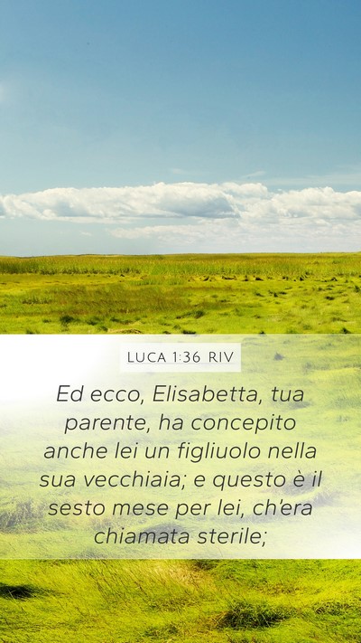 Luca 1:36 RIV Bible Verse Image