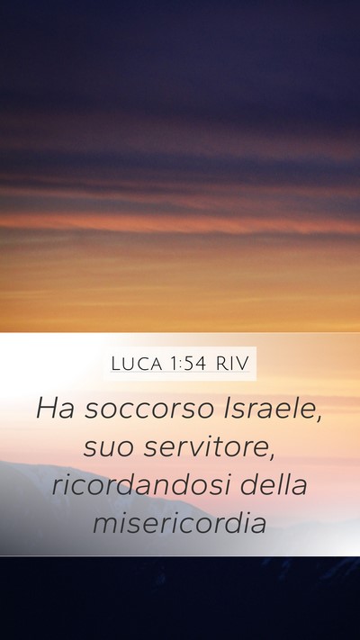 Luca 1:54 RIV Bible Verse Image