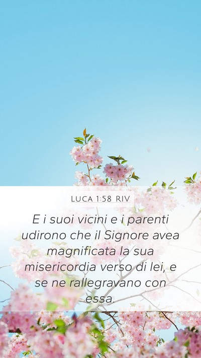 Luca 1:58 RIV Bible Verse Image