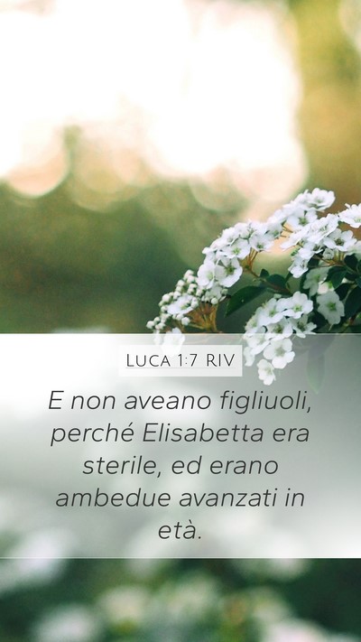 Luca 1:7 RIV Bible Verse Image