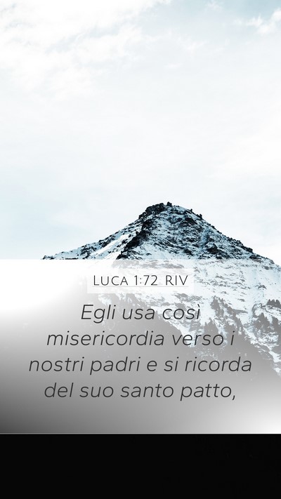 Luca 1:72 RIV Bible Verse Image