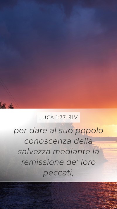 Luca 1:77 RIV Bible Verse Image