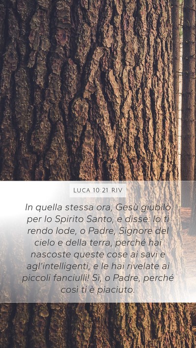 Luca 10:21 RIV Bible Verse Image