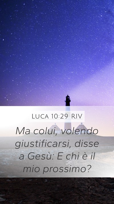 Luca 10:29 RIV Bible Verse Image