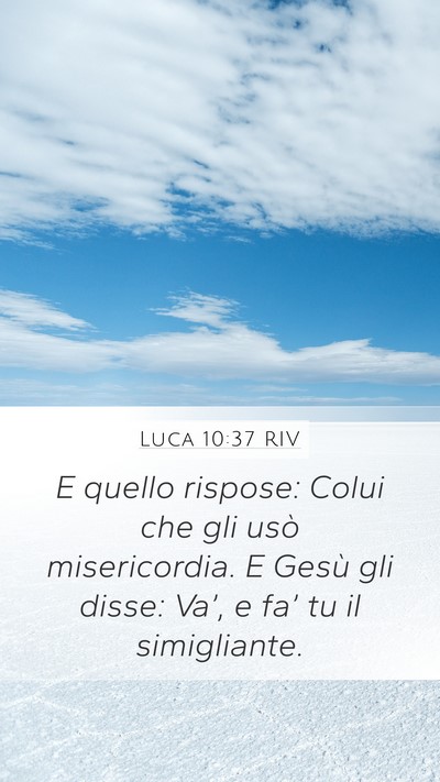 Luca 10:37 RIV Mobile Phone Wallpaper - E quello rispose: Colui che gli usò - Mobile Bible Verse Wallpaper