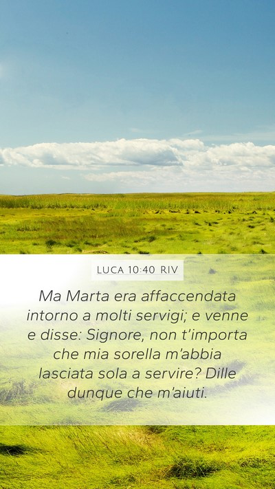 Luca 10:40 RIV Bible Verse Image