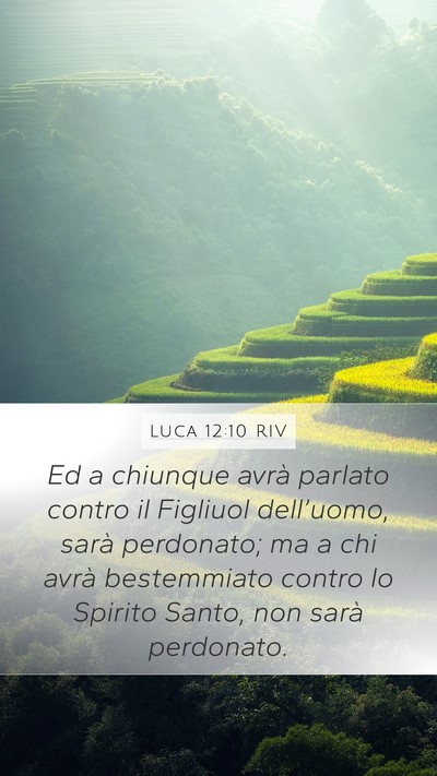 Luca 12:10 RIV Mobile Phone Wallpaper - Ed a chiunque avrà parlato contro il Figliuol - Mobile Bible Verse Wallpaper