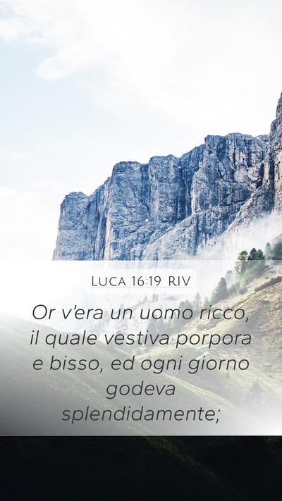 Luca 16:19 RIV Bible Verse Image
