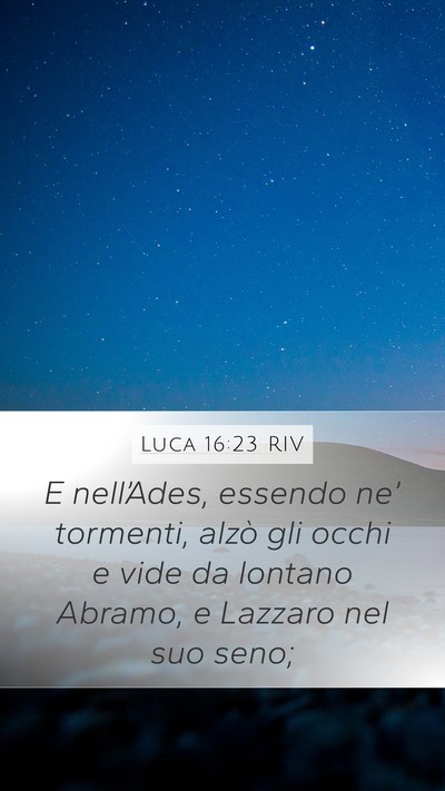 Luca 16:23 RIV Bible Verse Image